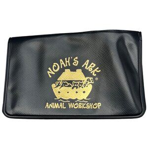 Noah's Ark Animal Workshop Black Card Holder 3.5x2.5" READ